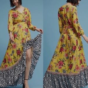 NWT Farm Rio Floral Print Long Wrap Dress